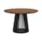Homeroots Six Piece Brown and Black Round Dining Set with Four Chairs and Sideboard 571731 - alternate 2