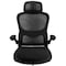 Elama High Back Adjustable Mesh and Fabric Office Chair in Black with Adjustable Head Rest ELM-F-936BKD - alternate 3