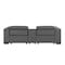 Homeroots 93in Dark Gray and Brown Leather Power Reclining Loveseat With Storage 720541 - alternate 4