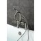 Kingston Brass 7" Center Deck-Mount Clawfoot Tub Faucet with Knurled Handle and Hand Shower, Brushed Nickel AE8108RKX - alternate 2