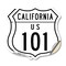 Signmission California Route Marker Shield Sign Us 1, 18 inch X 18 inch, Vinyl Decal, 2PK SHI-D-2PACK-18-370 - alternate 1