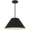 Homeroots 22" Black Aluminum Cone LED Dimmable Outdoor Pendent Hanging Light 683469 - alternate 1