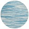 Homeroots 8' Teal Blue And Ivory Round Abstract Washable Indoor Outdoor Area Rug 613129 - alternate 5