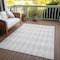 Homeroots 5' X 8' Silver And Ivory Geometric Washable Indoor Outdoor Area Rug 577110 - alternate 4