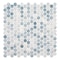 Andova Tiles Pixie Wave Blue 3/4-in. Penny Round Fabric Look Matte Glass Wall & Floor Mosaic Tile ANDPIX227 - alternate 1