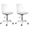 Fabulaxe Clear Acrylic Desk Chair - Armless Office Chair, Height Adjustable, Rolling Chair - Modern QI004673.CL.2 - alternate 2