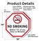 Signmission No Smoking Within 75' Of Any Door o, 10 inch X 10 inch, Aluminum Metal Signs, 2PK OC-A-2PACK-10-89 - alternate 3