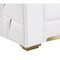 Homeroots 89" White Top Grain Leather Reclining Sofa And Storage 720404 - alternate 3