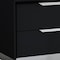 Homeroots 21" Black Wood Two Drawer Nightstand 370741 - alternate 3
