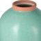 Homeroots 13" Aqua And Terra Cotta Ceramic Round Table Vase 565440 - alternate 4