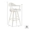 Armen Living Justin 30in Swivel Bar Stool with Gold Brushed Stainless Steel and Silver Fabric LCJTBABGLSI30 - alternate 2