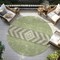 Homeroots 8' Green Taupe And Ivory Round Southwestern Washable Indoor Outdoor Area Rug 613899 - alternate 3