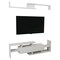 Leisuremod Surrey TV Stand with MDF Shelves and Bookcase, White STS60W - alternate 1