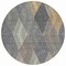 Homeroots 8' Pewter Gray And Gold Round Argyle Washable Indoor Outdoor Area Rug 613731 - alternate 3