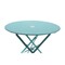 Homeroots 30" Aqua Rounded Aluminum Folding Outdoor Bistro Table with Umbrella Hole 606429 - alternate 2