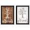 Homeroots Set Of Two Family Tree or Roots 2 Black Framed Print Wall Art, 2PK 406100 - alternate 3