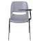 Flash Furniture Gray Ergonomic Shell Chair with Left Handed Flip-Up Tablet Arm, PK5 5-RUT-EO1-GY-LTAB-GG - alternate 2