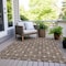 Homeroots 8' X 10' Chocolate And Beige Geometric Washable Indoor Outdoor Area Rug 595724 - alternate 4