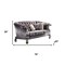 Homeroots 76in Purple And Platinum Velvet Loveseat and Toss Pillows 515709 - alternate 2