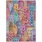 Homeroots 5' X 8' Red Gold And Teal Blue Village Houses Washable Indoor Outdoor Area Rug 577878 - alternate 2