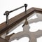 Homeroots 35in Silver Wood Indoor Outdoor Tray With Handles 376037 - alternate 2