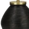 Homeroots 25" Black and Gold Concrete Round Table Lamp With Ivory Drum Shade 545853 - alternate 3