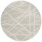 Homeroots 8' Beige And Ivory Round Geometric Washable Indoor Outdoor Area Rug 600416 - alternate 1