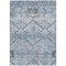 Homeroots 9' X 12' Sky Blue And Denim Blue Floral Washable Indoor Outdoor Area Rug 588868 - alternate 2