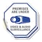 Signmission Premises Are Under Video & Audio Su, 4 inch X 4 inch, Vinyl Decal, 2PK OC-D-2PACK-4-20 - alternate 1