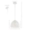 Jonathan Y Campana 10.25" 1-Light Bohemian Modern Woven Rope/Iron LED Pendant, White JYL6513A - alternate 3