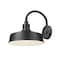 Z-Lite RLM 1-Light Outdoor Wall Light, 12 in W x 12.5 H, Sand Black 5024M-BK - alternate 4