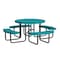 Leisure Craft Round Potable Picnic Table, Teal, 46 in T46ROP-TEAL - alternate 1