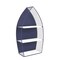 Homeroots 30" Navy Blue And White Metal and Wood Boat Shaped Bookcase 489054 - alternate 1