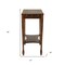 Homeroots 25" Wood Brown End Table With Shelf 488958 - alternate 2