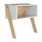 Homeroots 24" Gray Wood Nightstand 543661 - alternate 1