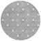 Homeroots 8' Gray And Ivory Round Geometric Washable Indoor Outdoor Area Rug 594709 - alternate 4
