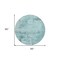 Homeroots 8' Blue And Ivory Round Abstract Washable Indoor Outdoor Area Rug 602745 - alternate 3