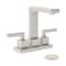 Symmons Duro 4 in. Centerset Two-Handle Bathroom Faucet with Push Pop Drain (1.0 GPM) SLC3612STNPP - alternate 1