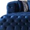 Homeroots Tufted Blue Velvet Modular U Shaped Sofa and Chaise Sectional With Toss Pillows 642271 - alternate 3