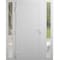 Vdomdoors Front Exterior Prehung Metal-Plastic Door, Manux 8111 White Silk, 2 Side Sidelite Transoms, Office MANUX8111EXD-WS-W14+36+14xH80-RH - alternate 1