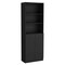 Homeroots 71" Black Five Tier Bookcase with Two doors 546341 - alternate 3