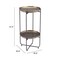 Homeroots 32" Bronze And Gray Steel Round Pedestal End Table 572180 - alternate 3
