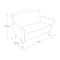 Office Star Products Lounge Seating Loveseat, Dillon Blue SL50552-R105 - alternate 2