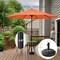 Pure Garden 9 ft Patio Umbrella with 19lb Base, Easy Crank and Orange Vented Canopy 50-LG1052B - alternate 2