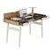 Homeroots 51" Walnut Wood and Stainless Steel Computer Desk 723734 - alternate 2