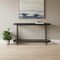 Homeroots 52" Black and Clear Glass Solid Wood and Steel Oval Console Table With Shelf 668876 - alternate 2