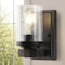 Jonathan Y Bungalow 4.5" 1-Light Iron/Seeded Glass Rustic Farmhouse LED Vanity Light, Oil Rubbed Bronze JYL7507A - alternate 5