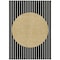 Homeroots 5' X 8' Black And Beige Striped Washable Indoor Outdoor Area Rug 597146 - alternate 2