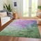Homeroots 9' X 12' Purple Olive Green And Silver Abstract Washable Indoor Outdoor Area Rug 617369 - alternate 5