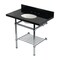 Kingston Brass 36-Inch Black Granite Console Sink with Brass Legs and Shelf, 8-Inch, 3-Hole KVPK36KBB1 - alternate 1